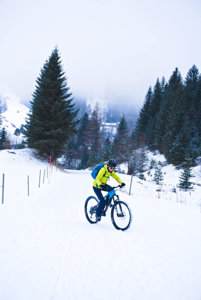 E-mountainbiketour winter Brandnertal Vorarlberg